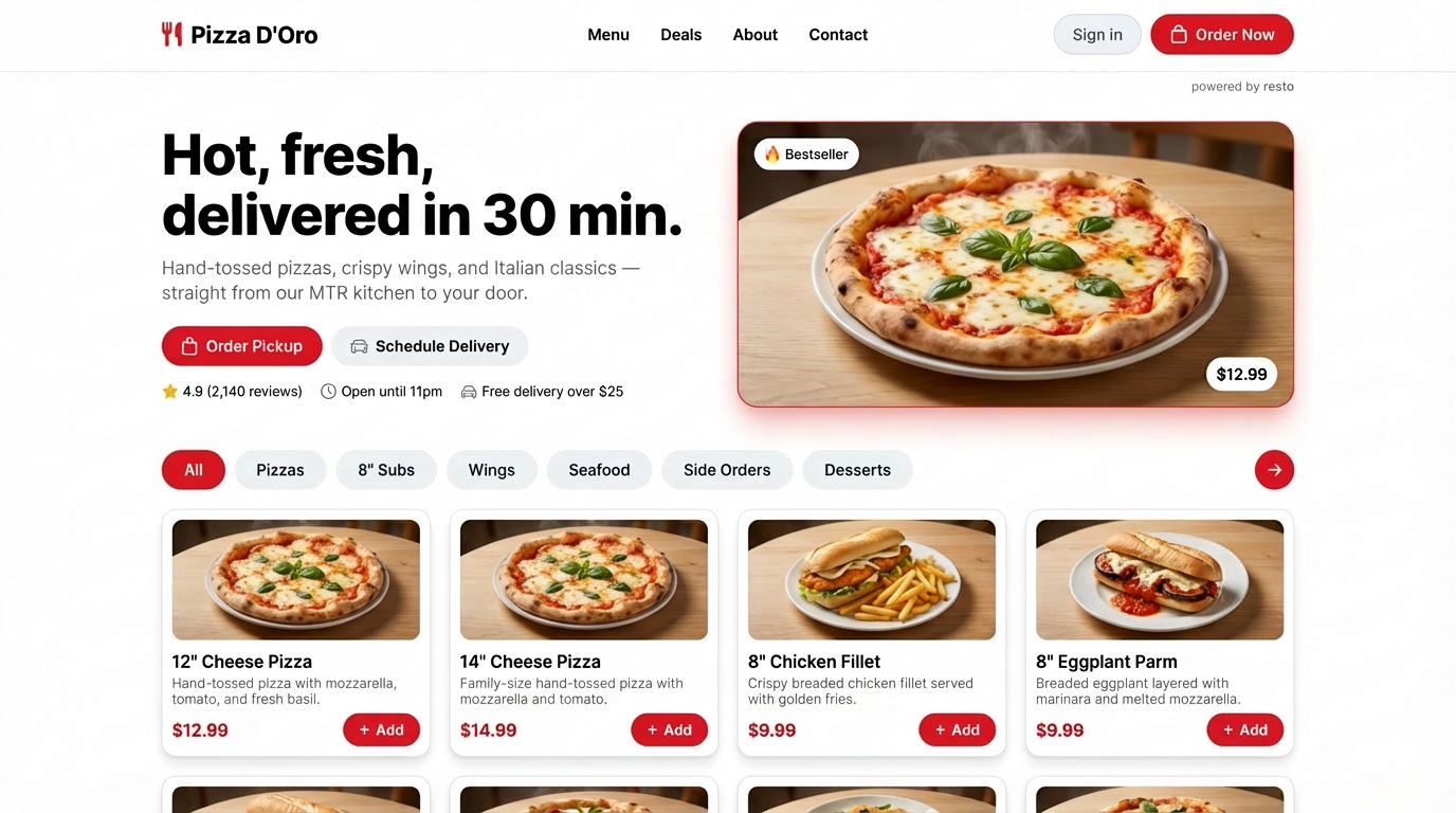 Ordering Website